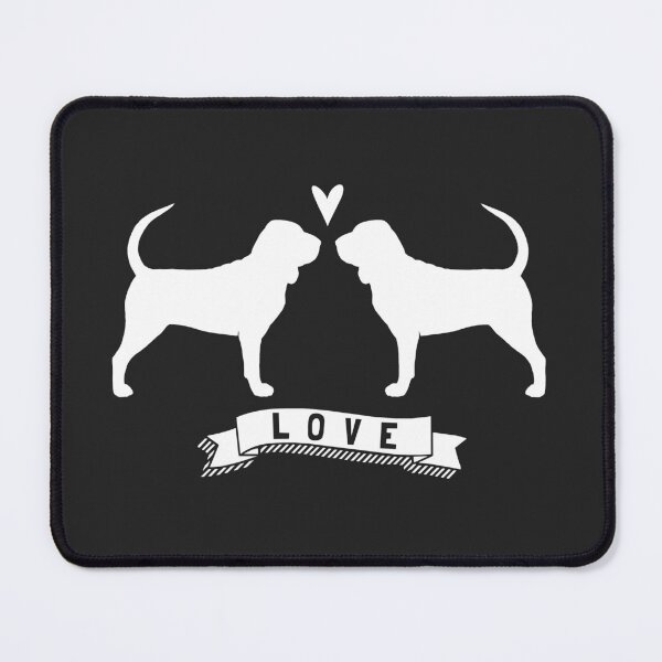 Artikelvorschau, Bloodhounds Liebe | Hundeschattenbilder mit Herzen entworfen und verkauft von Jenn Inashvili.