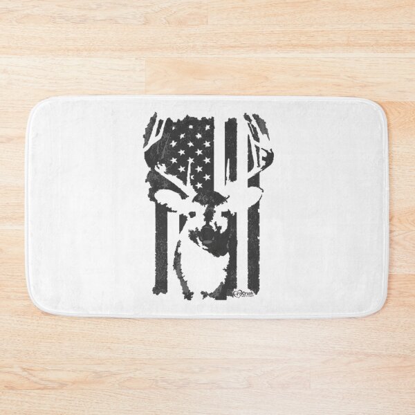 Item preview, Whitetail Buck with American Flag, Deer Hunter Flag Design designed and sold by LifeCrush.