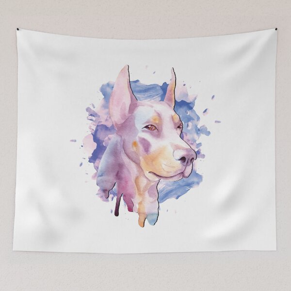 Item preview, Watercolor Dobermann Pinscher Dog Lover Artistic Gift designed and sold by MintedFresh.