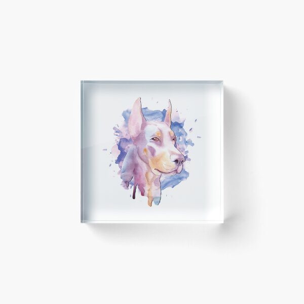 Item preview, Watercolor Dobermann Pinscher Dog Lover Artistic Gift designed and sold by MintedFresh.