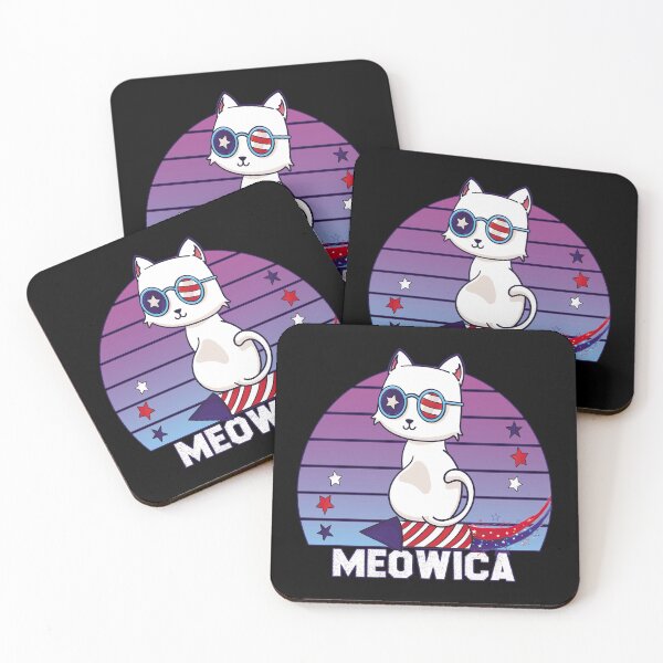 Item preview, cute meowica 4th of july kitty cat usa designed and sold by Fliflat.