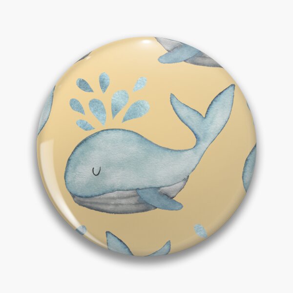 Item preview, Watercolor Whales - Ocean Treasure - yellow designed and sold by Ashleigh Fish.