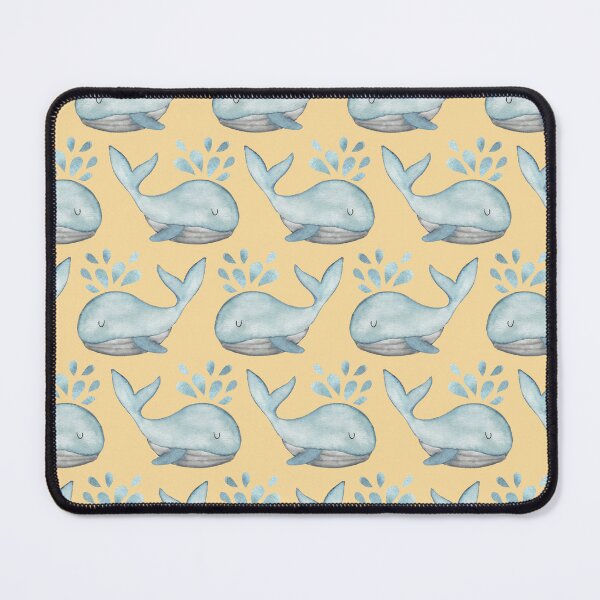 Item preview, Watercolor Whales - Ocean Treasure - yellow designed and sold by Ashleigh Fish.