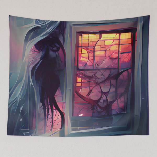 Item preview, Watcher Creepy Abstract Art designed and sold by CreepyKaleidopi.