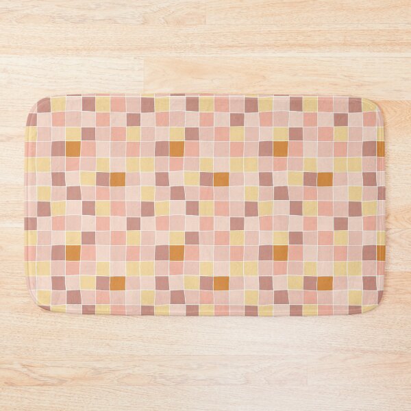 Item preview, Pink and peach tiles - Ocean Treasure - yellow designed and sold by Ashleigh Fish.