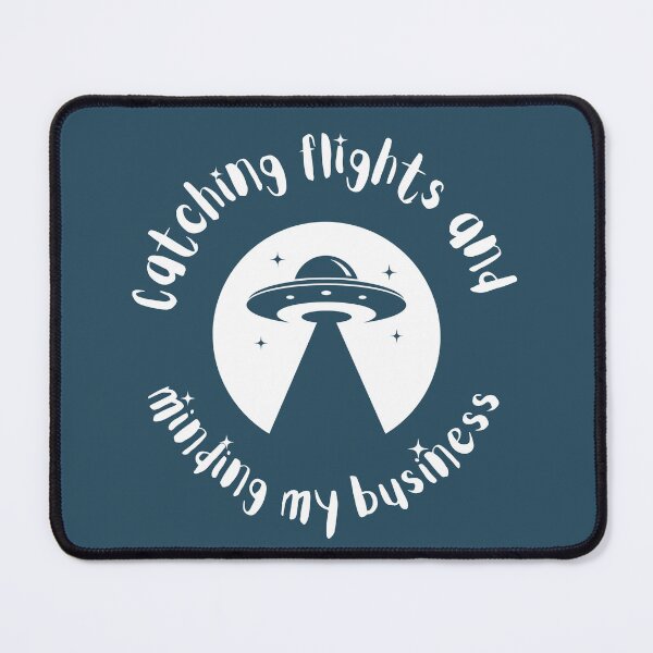 Item preview, Catching Flights And Minding My Business - UFO Beam, Night Sky, Dark Teal Background designed and sold by AmbiguNation.