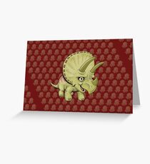 Cute Triceratops Greeting Card