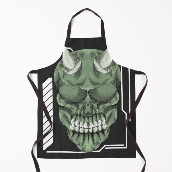 Item preview, Green skull head illustration designed and sold by satriyanto.