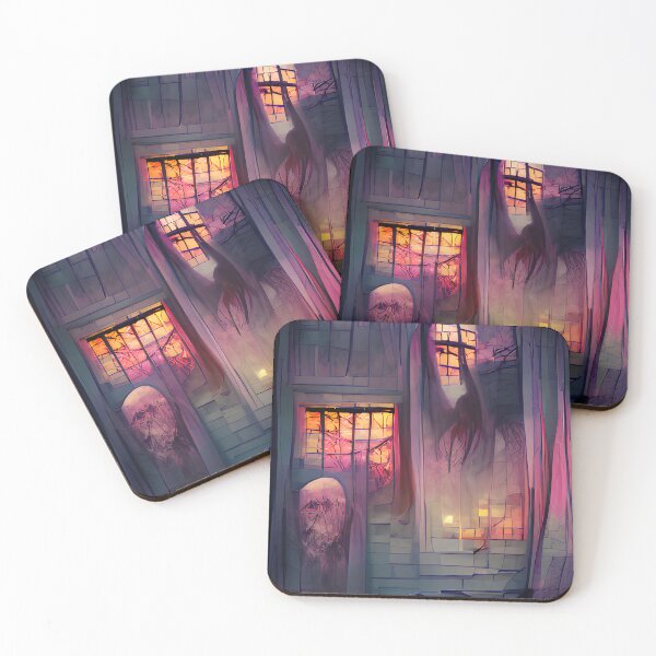 Item preview, Ghosts in Shadows Creepy Abstract Art designed and sold by CreepyKaleidopi.