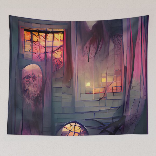 Item preview, Ghosts in Shadows Creepy Abstract Art designed and sold by CreepyKaleidopi.