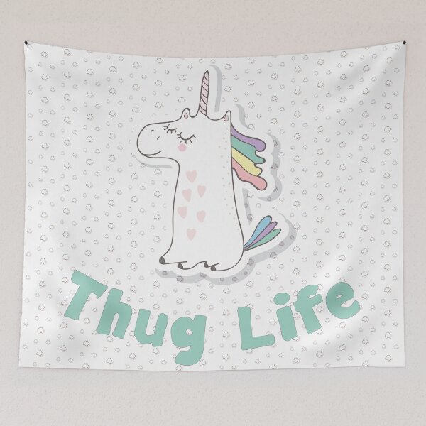 Item preview, Thug Life Unicorn designed and sold by Ninja Design Inc.