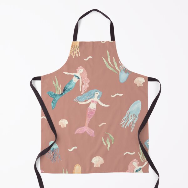 Item preview, Watercolor mermaids on dusty pink designed and sold by Ashleigh Fish.