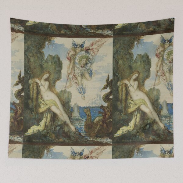 Item preview, Perseus and Andromeda Hand Towel  Mythology '' Persee Et Andromede '' Gustave Moreau   designed and sold by TeeARTHY.