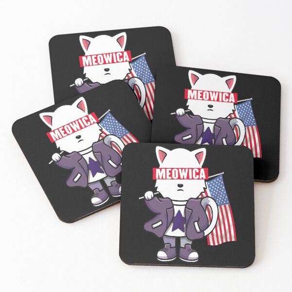 Item preview, cute meowica 4th of july kitty cat usa designed and sold by Fliflat.