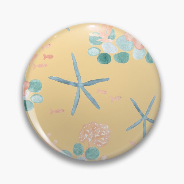 Item preview, Starfish in coral - yellow designed and sold by Ashleigh Fish.