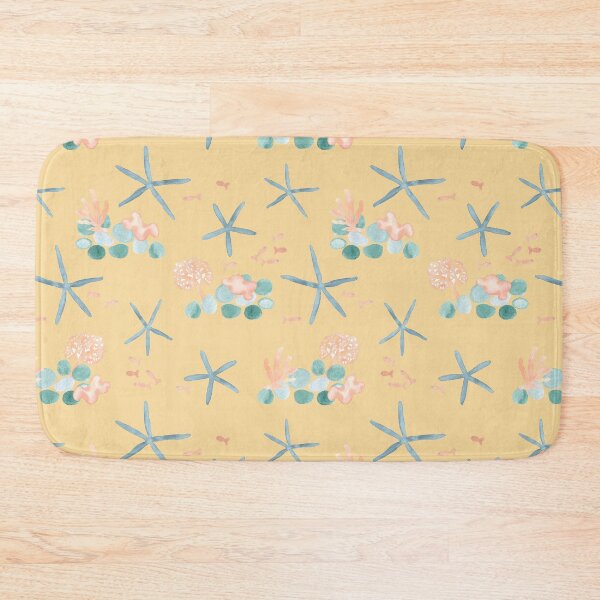 Item preview, Starfish in coral - yellow designed and sold by Ashleigh Fish.