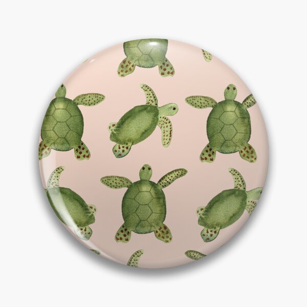 Item preview, Watercolor turtles on pink designed and sold by Ashleigh Fish.