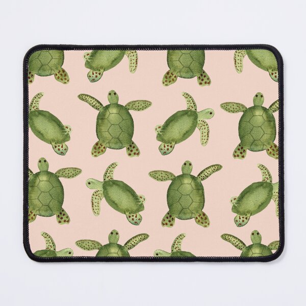 Item preview, Watercolor turtles on pink designed and sold by Ashleigh Fish.