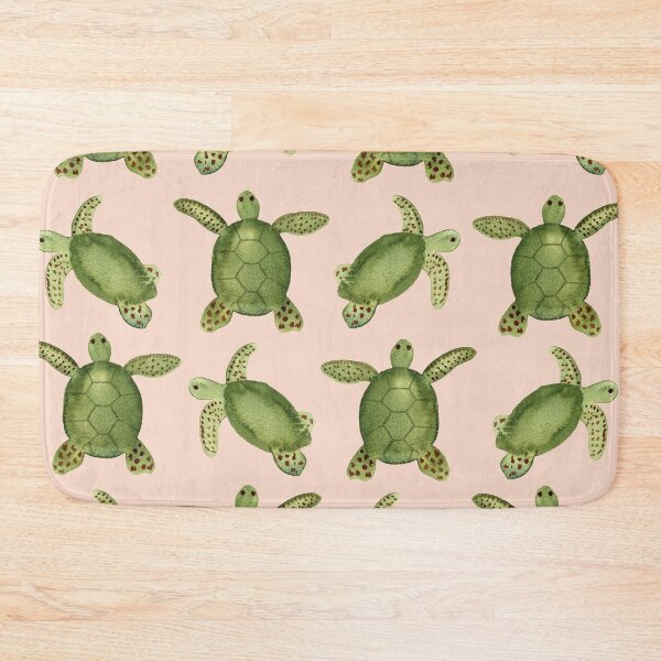 Item preview, Watercolor turtles on pink designed and sold by Ashleigh Fish.