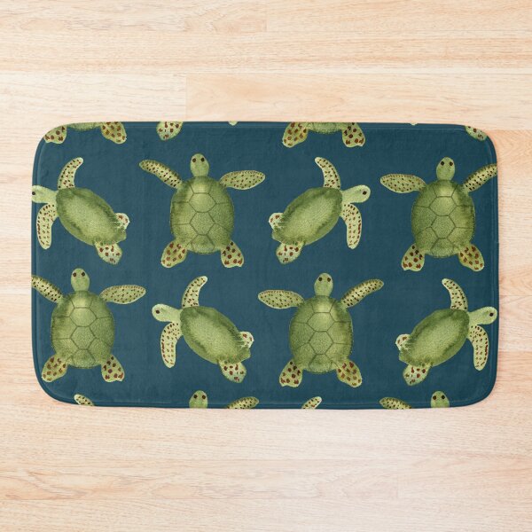 Item preview, Watercolor turtles on teal designed and sold by Ashleigh Fish.