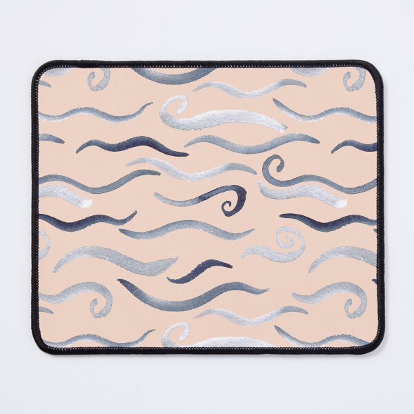 Item preview, pink and blue waves in watercolor designed and sold by Ashleigh Fish.