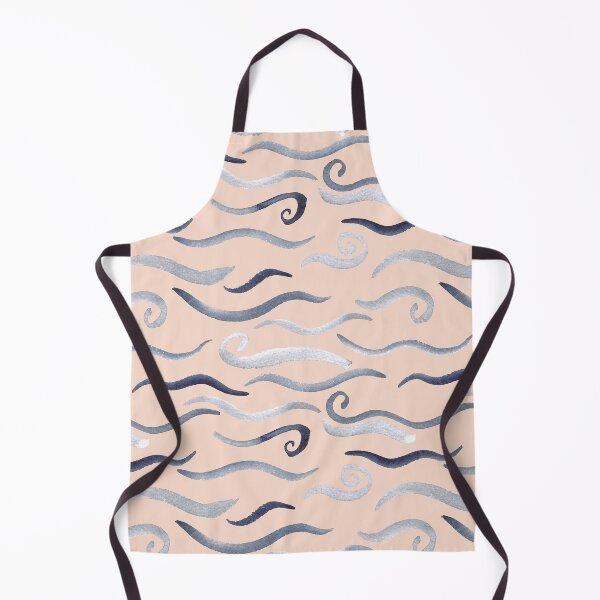 Item preview, pink and blue waves in watercolor designed and sold by Ashleigh Fish.