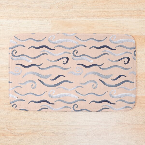 Item preview, pink and blue waves in watercolor designed and sold by Ashleigh Fish.