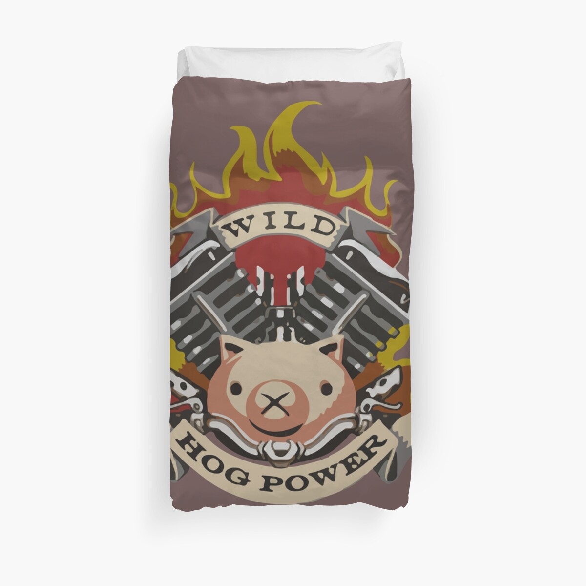 Hog Power Duvet Cover By Miausita Redbubble