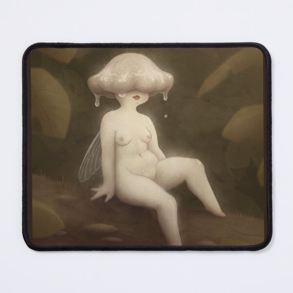 Item preview, whet mushroom girl designed and sold by HuntingForTeeth.