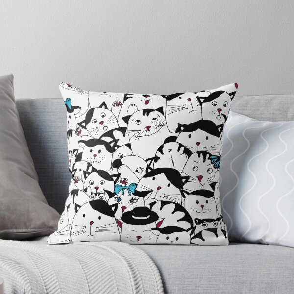 Item preview, Old man's cat family -turquoise designed and sold by Päivikki Annunen.