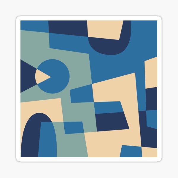 Abstract IV in Blue Sticker