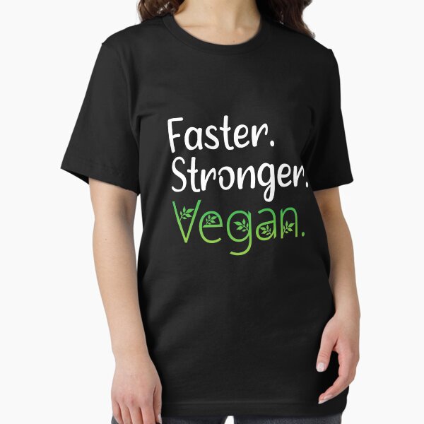 Aperçu de l'œuvre Vegan Faster Stronger Vegan Diet, Vegetarian T-Shirt créée et vendue par Besnier-Rahel.