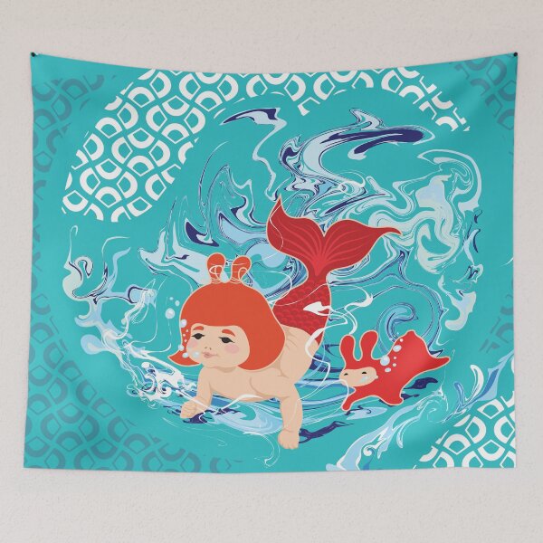 Item preview, Baby Girl Mermaid designed and sold by PippiRabbit.