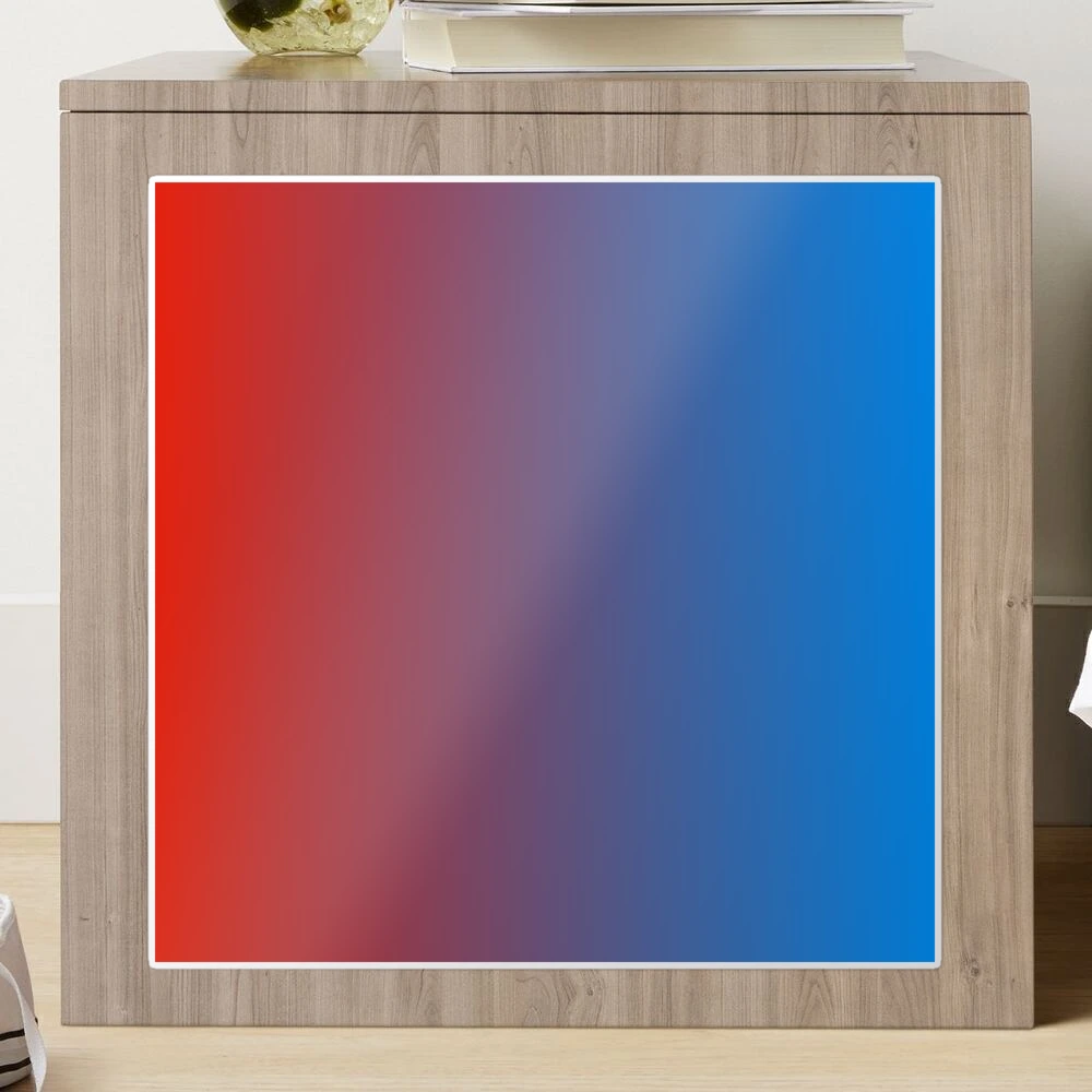 Gradient Colors Red and Blue Sticker for Sale by IdeasForArtists