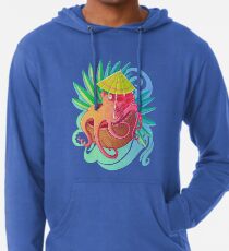Octopus on the Beach Lightweight Hoodie