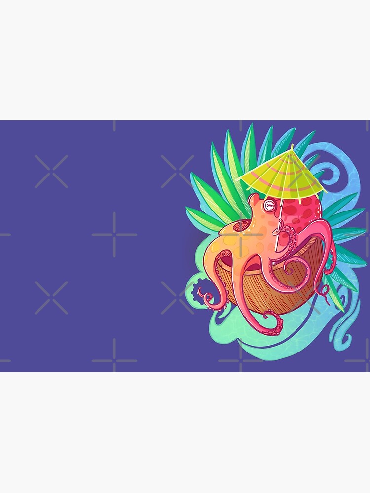 Thumbnail 3 of 3, Hardcover Journal, Octopus on the Beach designed and sold by AshenShop.