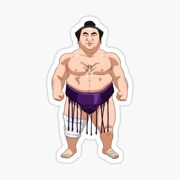 Wallmonkeys Sumo Wrestler Wall Decal Peel and Stick Graphic WM246549 (24 in  W x 23 in H)