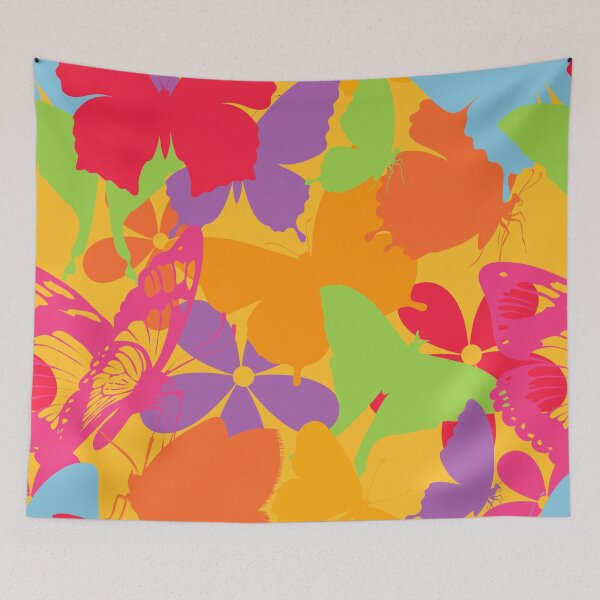 Item preview, Happy Go Lucky Colorful Butterflies Seamless Pattern Print designed and sold by ClaudiaFlores.
