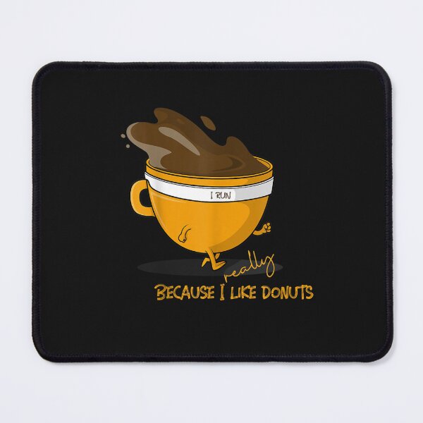 Item preview, I Run Because I Really Like Donuts, Coffeecup Workout T-Shirt designed and sold by Besnier-Rahel.