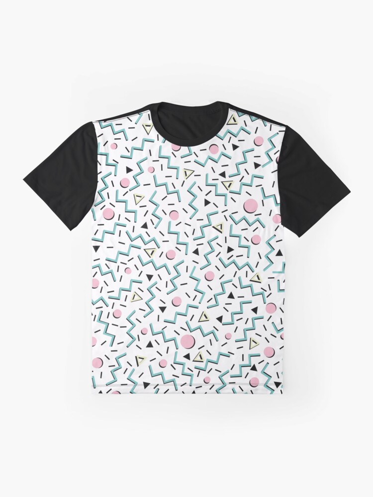 Alternate view of Back to the 80's eighties, funky memphis pattern design Graphic T-Shirt