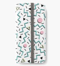 Back to the 80's eighties, funky memphis pattern design iPhone Wallet/Case/Skin