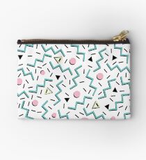 Back to the 80's eighties, funky memphis pattern design Zipper Pouch