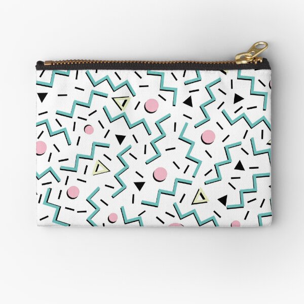 Back to the 80's eighties, funky memphis pattern design Zipper Pouch