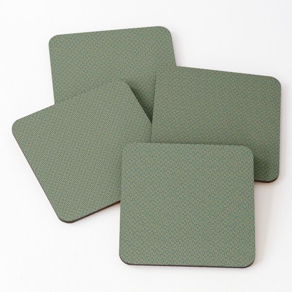 Item preview, Emerald green and yellow flawless pattern with square designed and sold by Fus-art94.