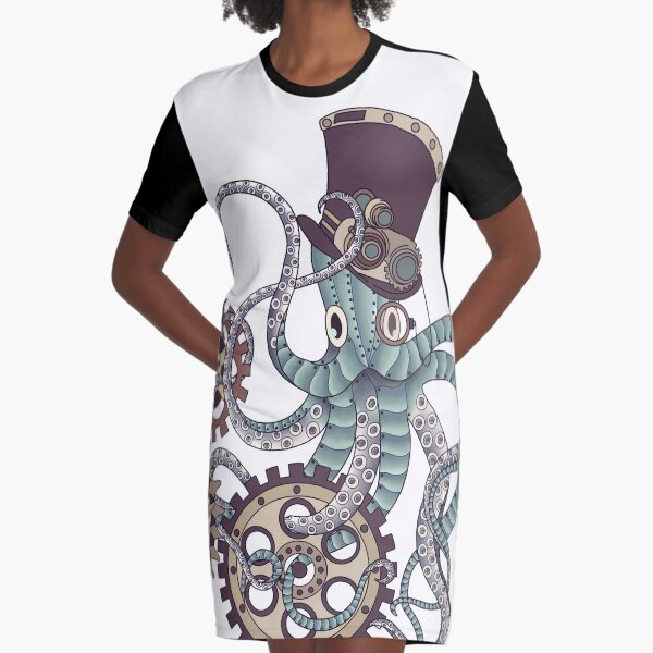 Mr. Octopus Graphic T-Shirt Dress