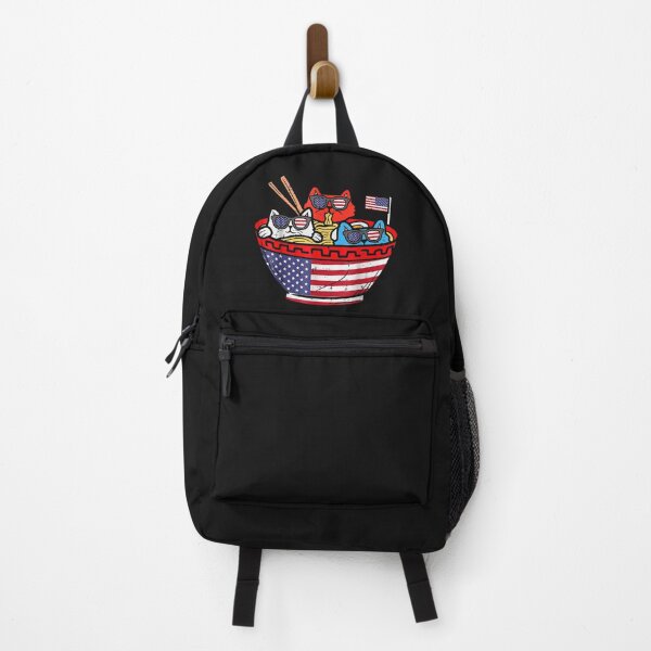 Item preview, Cats Ramen Anime American Flag USA Funny 4th Of July Fourth T-Shirt designed and sold by Besnier-Rahel.