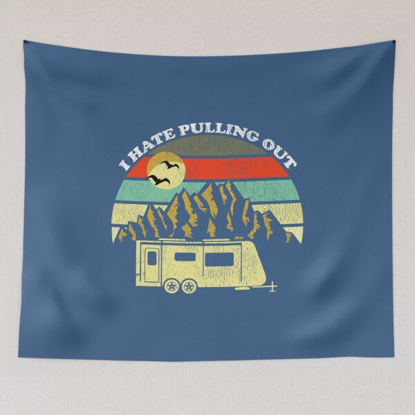 Item preview, Retro Vintage Mountains RV Camping I Hate Pulling Out Pullove designed and sold by Khochieudd.