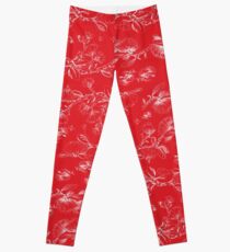 bloody pohutukawa flower Leggings