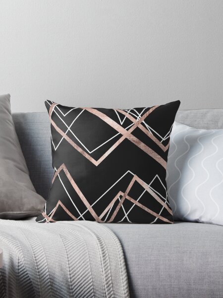 Grey and rose gold cushion hotsell