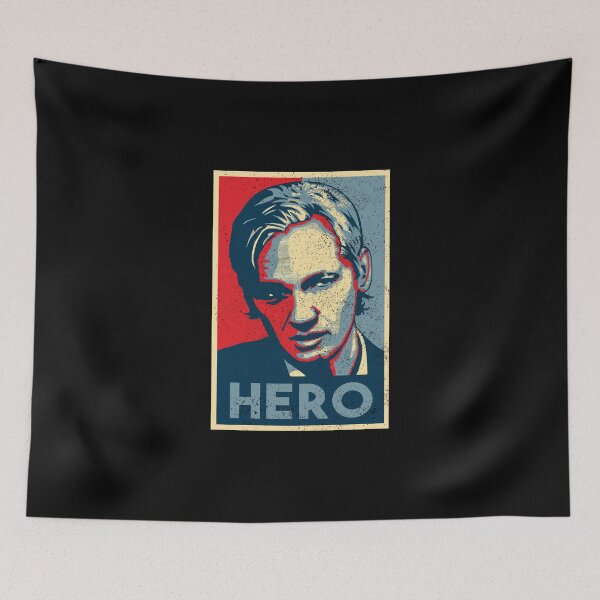 Item preview, Assange Hero [Worn Design] designed and sold by politicalamity.